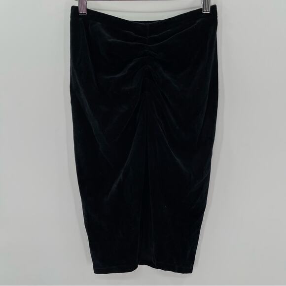 Revolve IRO Woman Astro Ruched Preppy Whimsygoth Sexy Velvet Skirt Black Size M - Picture 12 of 16
